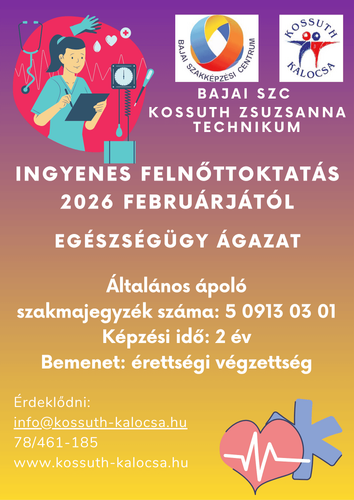 INGYENES FELNŐTTOKTATÁS 2026 FEBRUÁRJÁTÓL